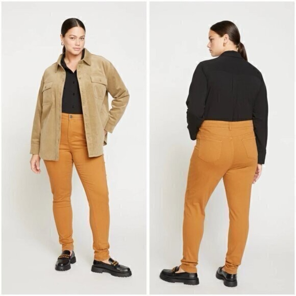 Universal Standard Seine High Rise Skinny Jeans in Foie Gras